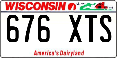 WI license plate 676XTS