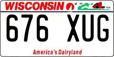 WI license plate 676XUG