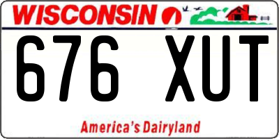 WI license plate 676XUT