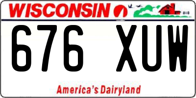 WI license plate 676XUW