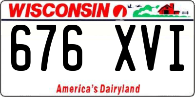 WI license plate 676XVI