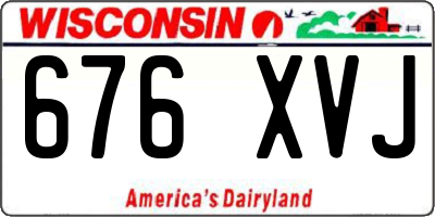 WI license plate 676XVJ