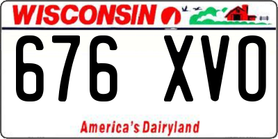 WI license plate 676XVO