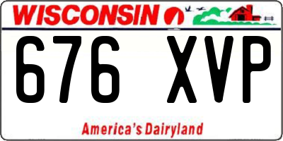 WI license plate 676XVP