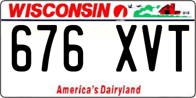 WI license plate 676XVT