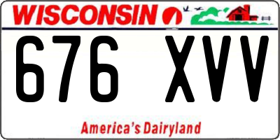 WI license plate 676XVV