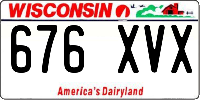 WI license plate 676XVX