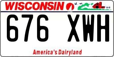WI license plate 676XWH