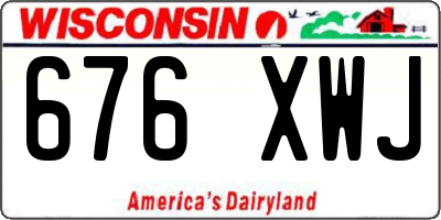WI license plate 676XWJ