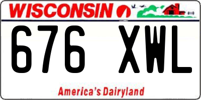 WI license plate 676XWL