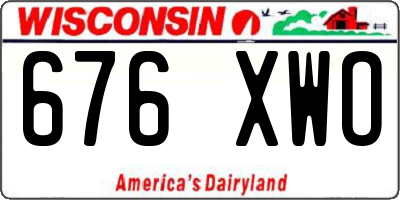 WI license plate 676XWO