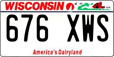WI license plate 676XWS