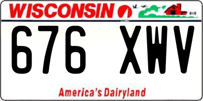 WI license plate 676XWV