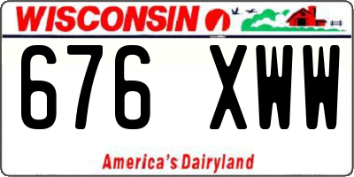 WI license plate 676XWW