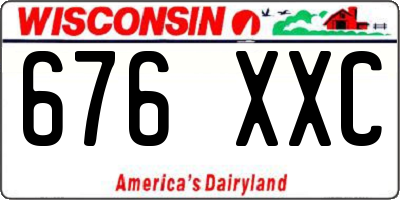 WI license plate 676XXC