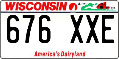 WI license plate 676XXE