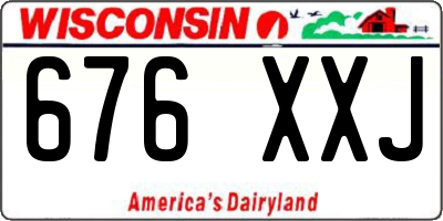 WI license plate 676XXJ