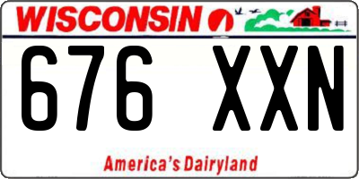 WI license plate 676XXN