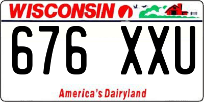 WI license plate 676XXU