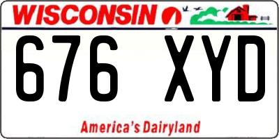 WI license plate 676XYD