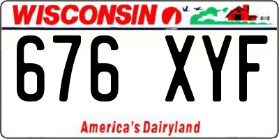WI license plate 676XYF