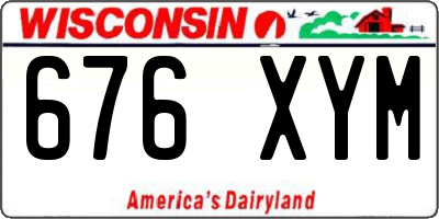 WI license plate 676XYM