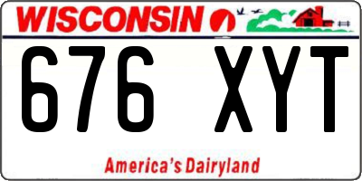 WI license plate 676XYT