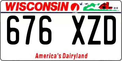 WI license plate 676XZD