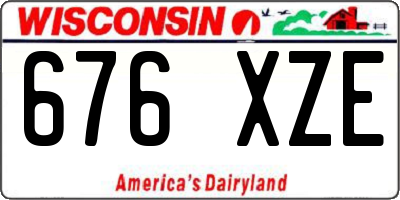 WI license plate 676XZE