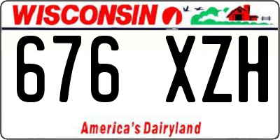 WI license plate 676XZH