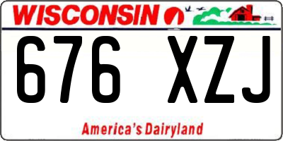 WI license plate 676XZJ