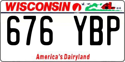 WI license plate 676YBP