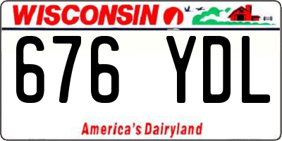 WI license plate 676YDL