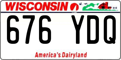 WI license plate 676YDQ