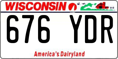 WI license plate 676YDR