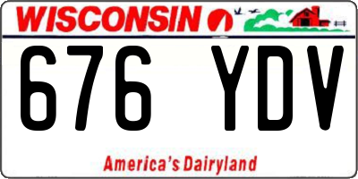 WI license plate 676YDV