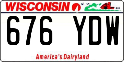 WI license plate 676YDW