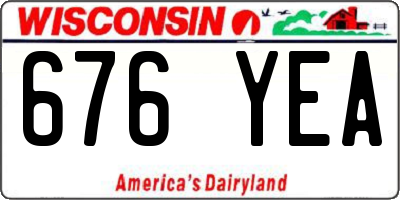 WI license plate 676YEA