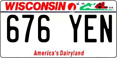 WI license plate 676YEN