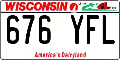 WI license plate 676YFL