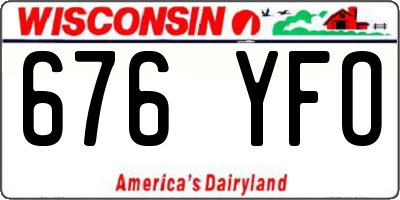 WI license plate 676YFO