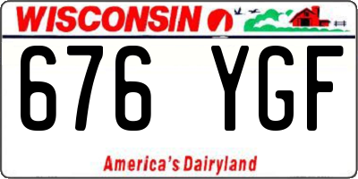 WI license plate 676YGF