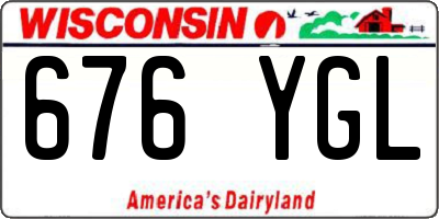 WI license plate 676YGL