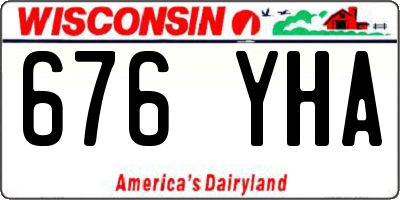 WI license plate 676YHA