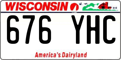 WI license plate 676YHC