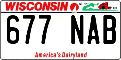 WI license plate 677NAB