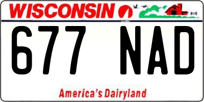 WI license plate 677NAD