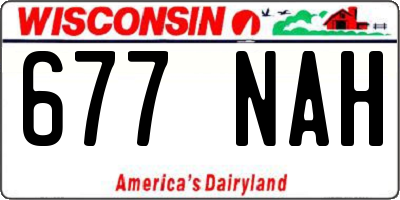 WI license plate 677NAH