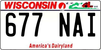 WI license plate 677NAI