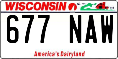 WI license plate 677NAW